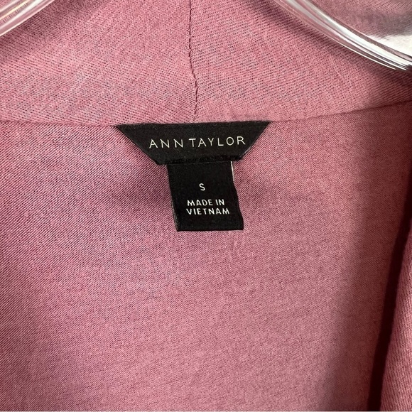 Ann Taylor Draped Jersey Top Blouse Mauve Pink Size Small - Picture 5 of 6